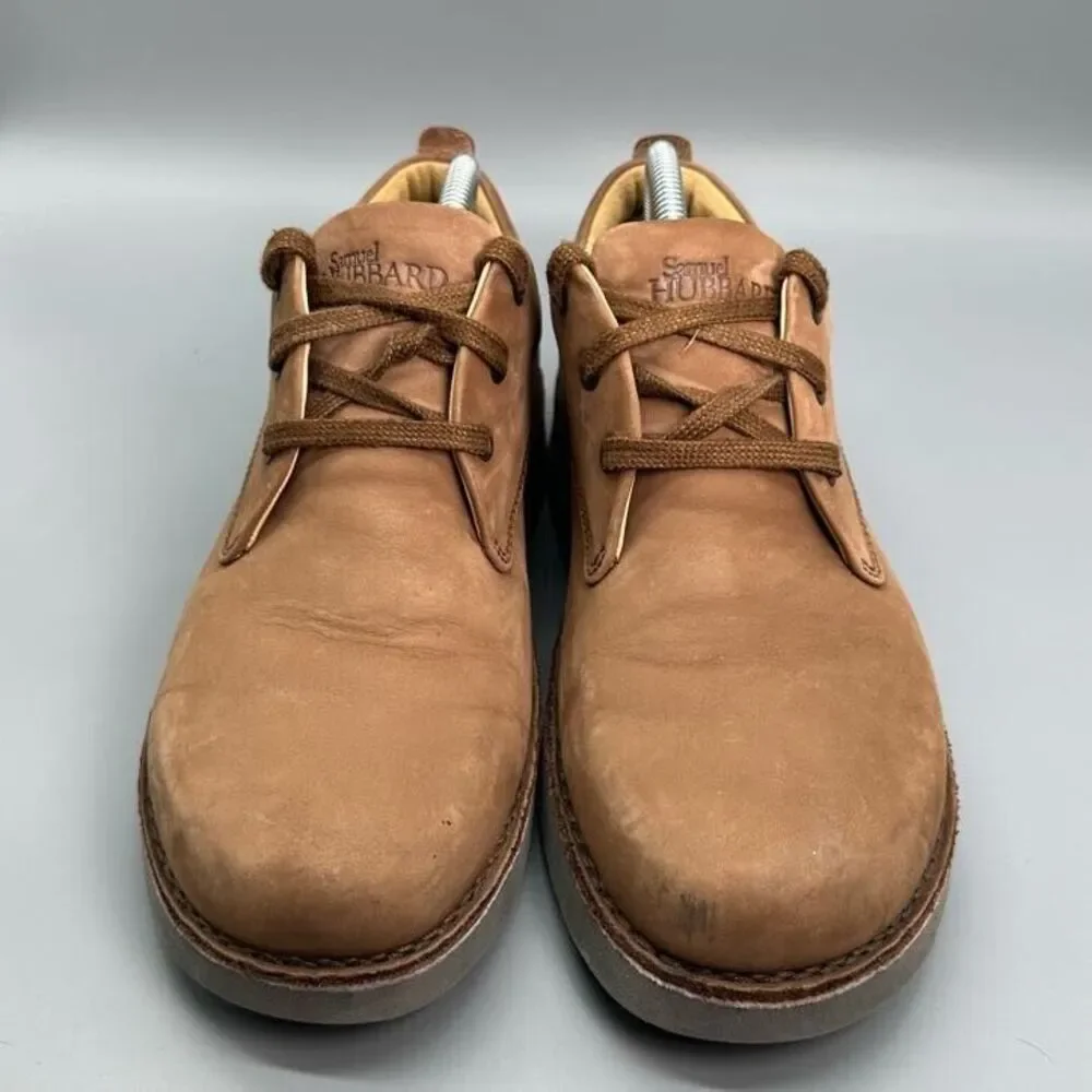 Samuel Hubbard Free Oxford Mens 9.5 Brown Tan Leather Shoes Lace Up Low Sneakers